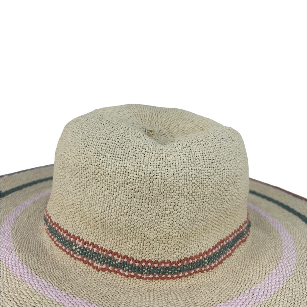 Madewell x Biltmore® Tulum Striped Straw Beach Hat Size Medium / Large - Picture 7 of 12